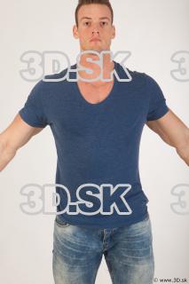 Upper body blue tshirt of Andrew 0001